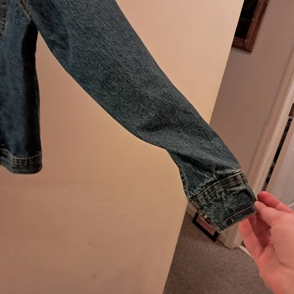 Bill Blass Denim Jacket Women's Medium M Trucker Style Cropped Classic - Picture 6 of 10